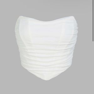 Solid strapless tube top